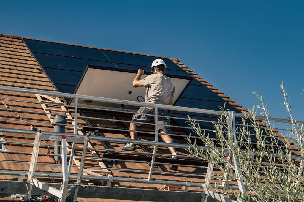 Pose de panneaux photovoltaïques